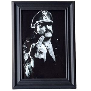 Lemmy Kilmister Motorhead punk goth gothic finger 70s 80s Metal Rock Framed rock